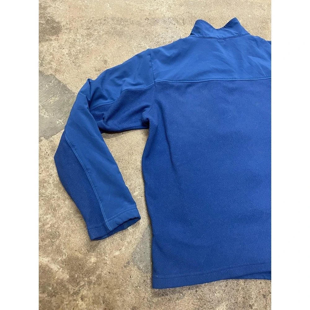 The North‎ Face Jacket Mens Medium Blue Fleece Softshell Full Zip Hiking Trail